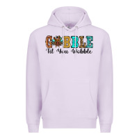 Lilac gobble til you wobble thanksgiving turkey Premium Hoodie - RanaPortraitStore