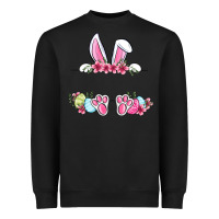 Black Easter bunny name frame Heavyweight Sweatshirt - OliviaCreatesArt