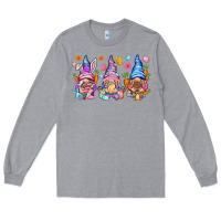 Heather Grey Easter gnomies Easter Day Long Sleeve Tee - HowdyJamesFarm