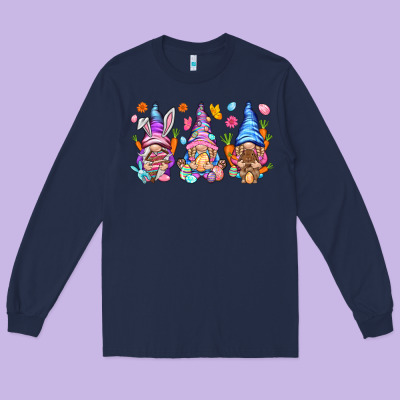 Easter Gnomies Easter Day Long Sleeve Tee Designed By Howdyjamesfarm