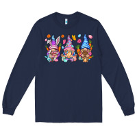 Navy Easter gnomies Easter Day Long Sleeve Tee - HowdyJamesFarm