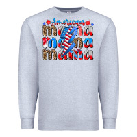 Heather Grey american mama Premium Sweatshirt - CowhideDigitalArt