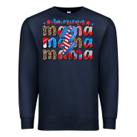 Navy american mama Premium Sweatshirt - CowhideDigitalArt