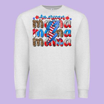 American Mama Premium Sweatshirt Designed By Cowhidedigitalart
