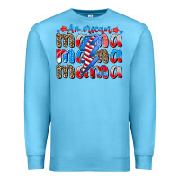 Ocean Blue american mama Premium Sweatshirt - CowhideDigitalArt