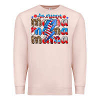 Pale Pink american mama Premium Sweatshirt - CowhideDigitalArt