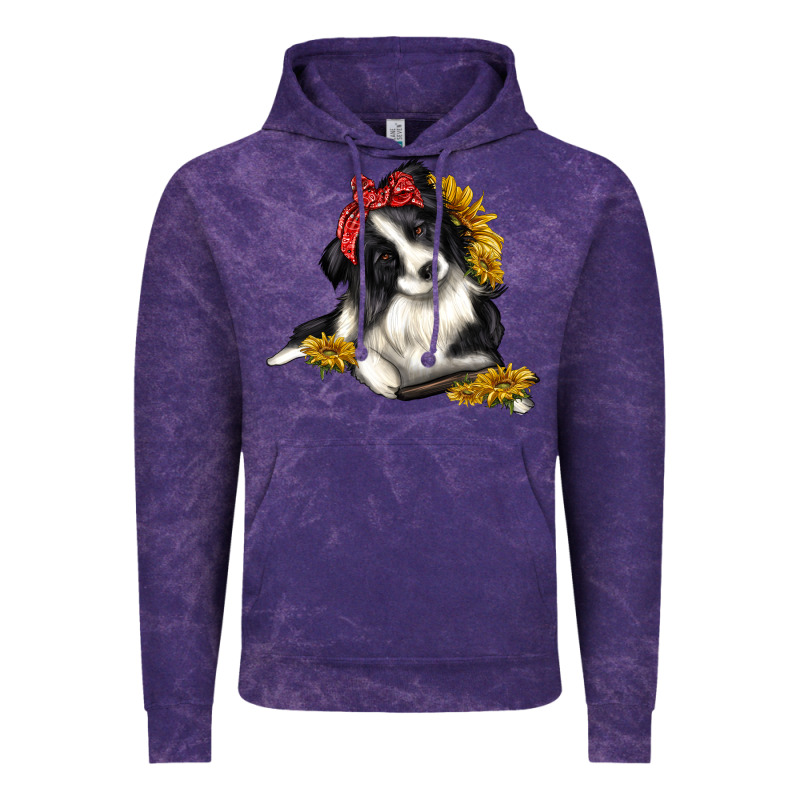 Border Collie With Bandanna Vintage Hoodie by texasbilliewilder | Teevron