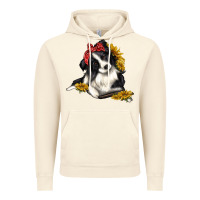 Vintage Artic border collie with bandanna Vintage Hoodie - texasbilliewilder