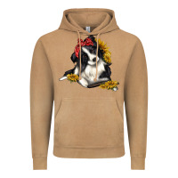 Vintage Camel border collie with bandanna Vintage Hoodie - texasbilliewilder