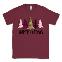 Burgundy Happy Holidays Tree Classic Tee - Bettercallsaul
