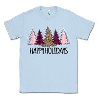 Dusty Blue Happy Holidays Tree Classic Tee - Bettercallsaul