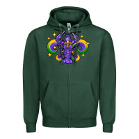 Sports Green mardi gras crawfish 2 Zipper Hoodie - FaDigitalArtStudio