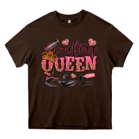 Chocolate Brown crafting queen Heavy Core Tee - NancyCooperArtShop