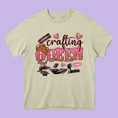 Crafting Queen Heavy Core Tee Designed By Nancycooperartshop