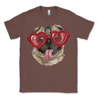 Chestnut pug with love glasses Classic Tee - RanaPortraitStore