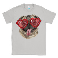 Moon Dust pug with love glasses Classic Tee - RanaPortraitStore
