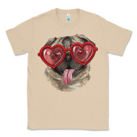 Mushroom pug with love glasses Classic Tee - RanaPortraitStore