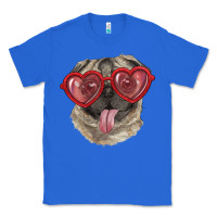 True Royal pug with love glasses Classic Tee - RanaPortraitStore