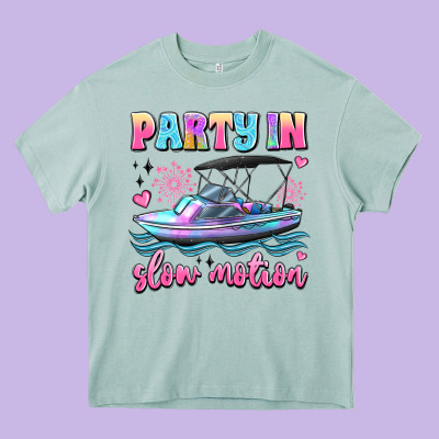 Party In Slow Motion Heavy Core Tee Designed By Jahusdesignshop
