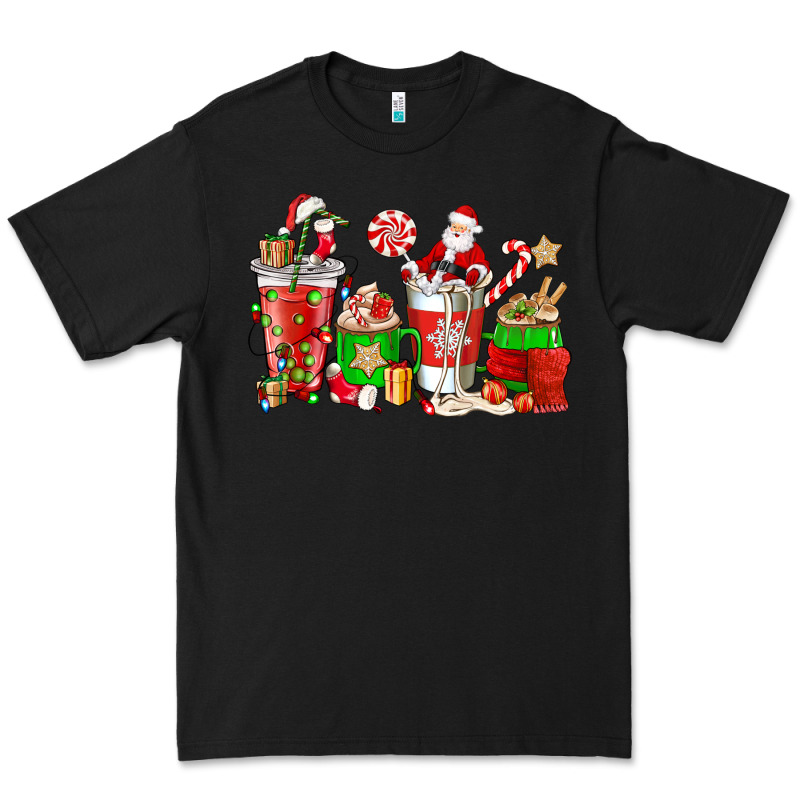 Santa Coffee Cups Premium Tee by NancyCooperArtShop | Teevron