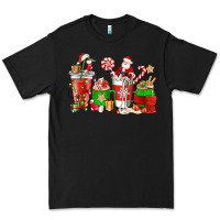 Black Santa coffee cups Premium Tee - NancyCooperArtShop