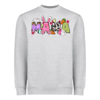 Heather Grey Easter mama Heavyweight Sweatshirt - OliviaCreatesArt