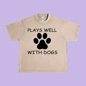 Plays Well With Dogs Urban Heavy Tee Designed By Bettercallsaul