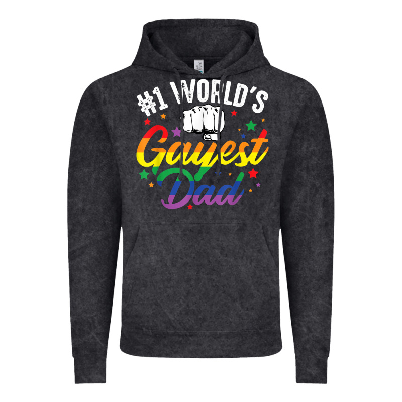 1 Worlds Gayest Dad Funny Fathers Day Lgbt Pride R Vintage Hoodie by tuanDangUi | Teevron