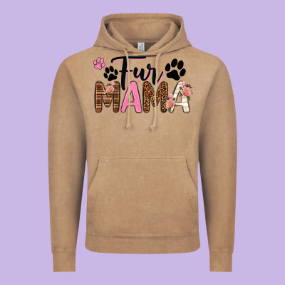 Fur Mama Vintage Hoodie Designed By Texasbilliewilder