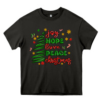 Asphalt joy hope love peace christmas Heavy Core Tee - MaliasSmallBusiness