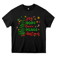 Black joy hope love peace christmas Heavy Core Tee - MaliasSmallBusiness
