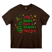 Joy Hope Love Peace Christmas Heavy Core Tee | Teevron