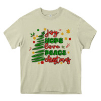 Mossy joy hope love peace christmas Heavy Core Tee - MaliasSmallBusiness