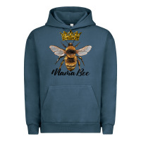 Pigment Midnight Navy mama bee with crown Urban Hoodie - Artiststas