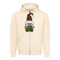 Sandshell Christmas Gnome With Candy Zipper Hoodie - BundleAndBundleShop