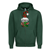 Christmas Gnome With Candy Zipper Hoodie | Teevron