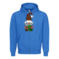 True Royal Christmas Gnome With Candy Zipper Hoodie - BundleAndBundleShop