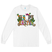 White Happy Easter with cowboy Easter Day Long Sleeve Tee - HowdyJamesFarm