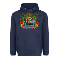 Navy Summer Heavyweight Hoodie - CowhideDigitalArt
