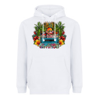 White Summer Heavyweight Hoodie - CowhideDigitalArt