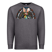 Charcoal Heather easter rainbow Premium Sweatshirt - CowhideDigitalArt
