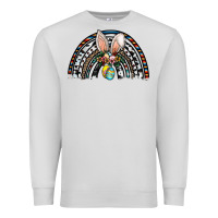 Dove Grey easter rainbow Premium Sweatshirt - CowhideDigitalArt