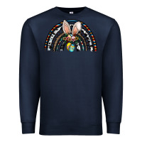 Navy easter rainbow Premium Sweatshirt - CowhideDigitalArt