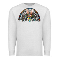 Oatmeal Heather easter rainbow Premium Sweatshirt - CowhideDigitalArt