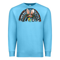 Ocean Blue easter rainbow Premium Sweatshirt - CowhideDigitalArt