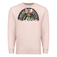 Pale Pink easter rainbow Premium Sweatshirt - CowhideDigitalArt