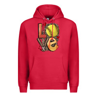 Cardinal love softball Premium Hoodie - FaDigitalArtStudio