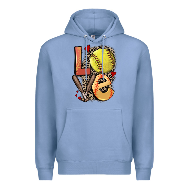 Love Softball Premium Hoodie by FaDigitalArtStudio | Teevron