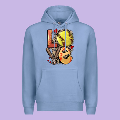 Love Softball Premium Hoodie Designed By Fadigitalartstudio