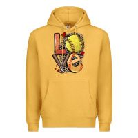 Mustard love softball Premium Hoodie - FaDigitalArtStudio